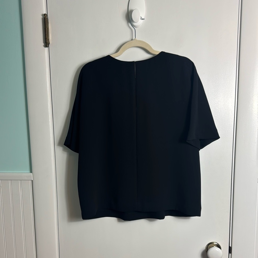 & Other Stories Black Dolman Sleeve Minimalist Basic  Career Shirt Capsule 10‎ - Picture 4 of 7